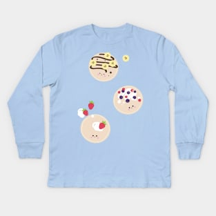 Pancakes for breakfast Kids Long Sleeve T-Shirt